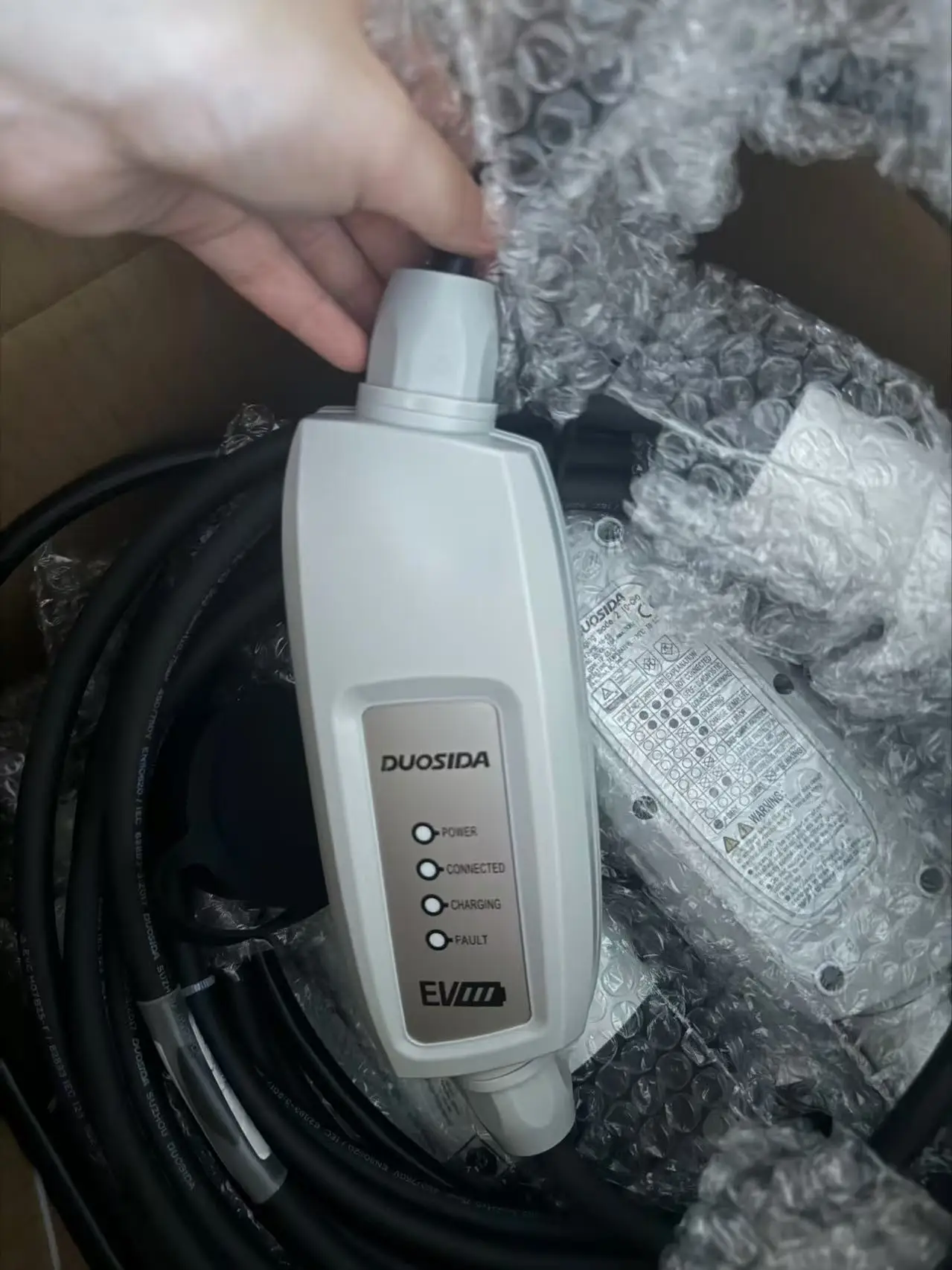 duosida excellent 16A  portable ev charger   type 2  plug
