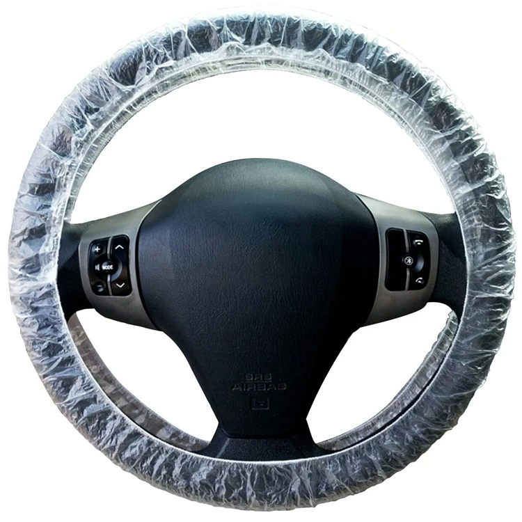 White Auto knob hand brake gear Car Steering Wheel Cover with four colors logo available