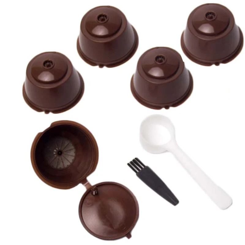  Многоразовые кофейные капсулы Everich для кофейных капсул DOLCE GUSTO многоразовые фильтры из пластика с ложкой высокое