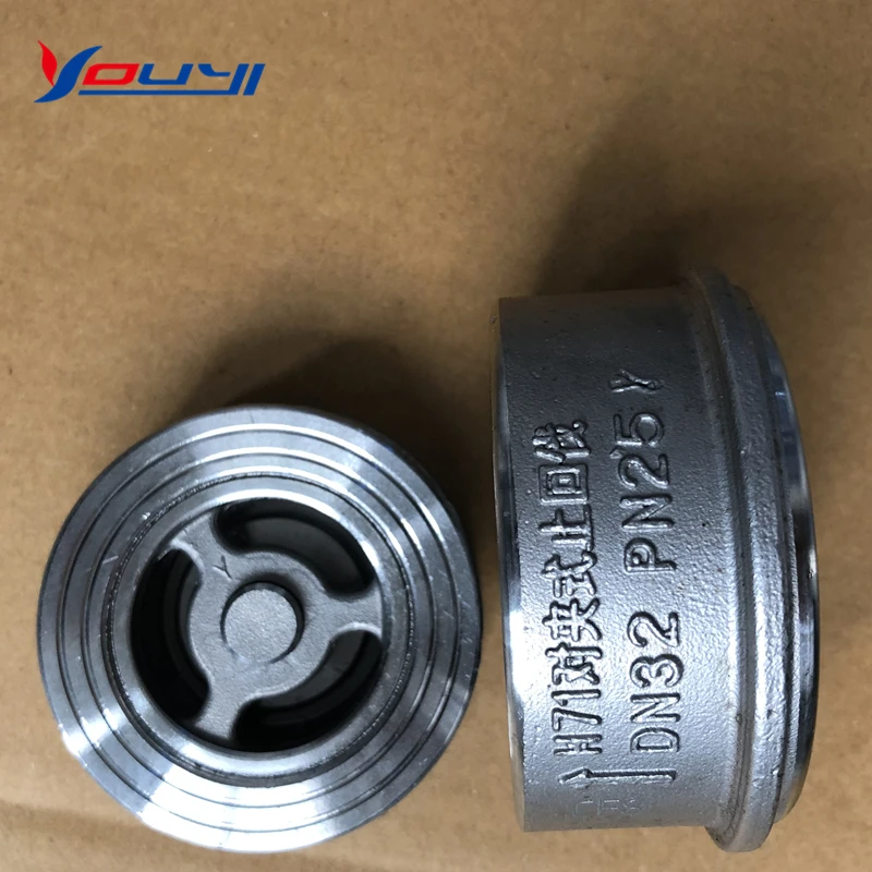 316L CF8M Dual Non Return Wafer  Cast Iron Double Disc Door Wafer Type Dual Plate Check Valve