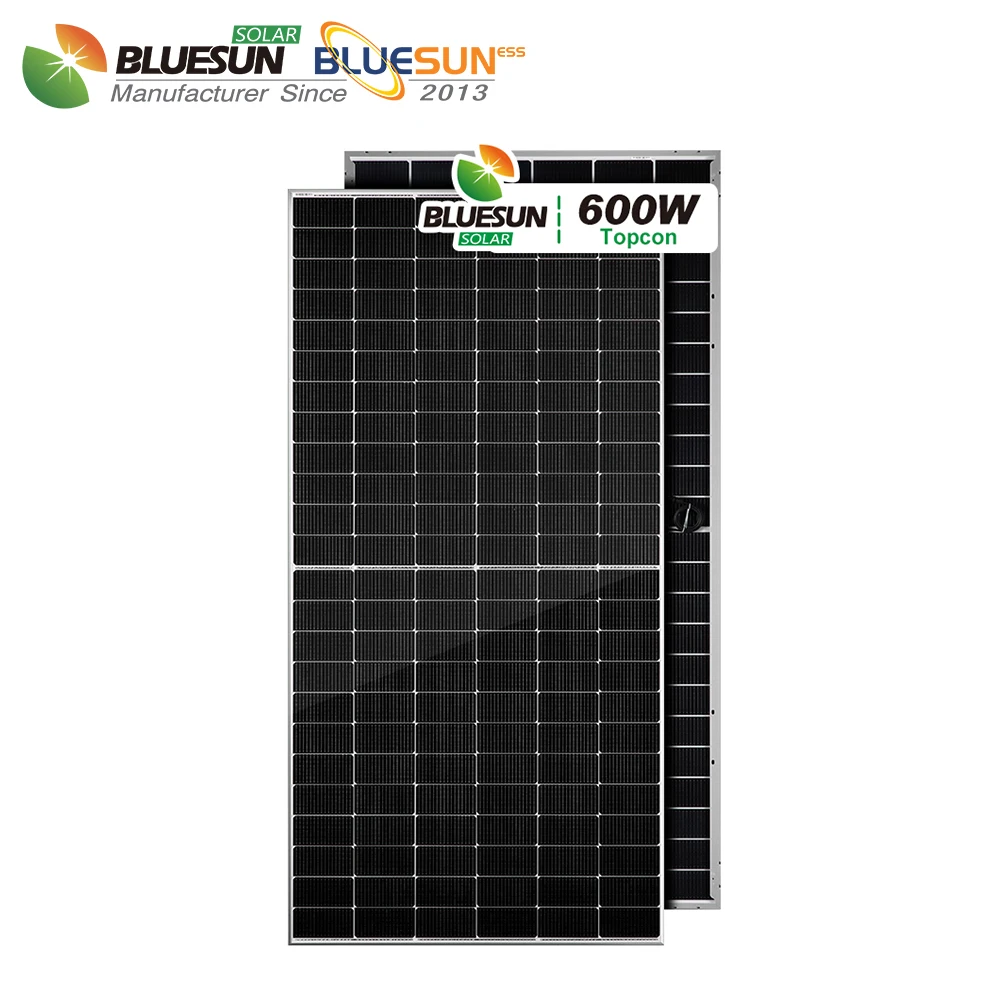 Панели Bluesun солнечные 500 Вт 600 700 pv панели Ntype bifacial TopCon производитель в хорошем качестве