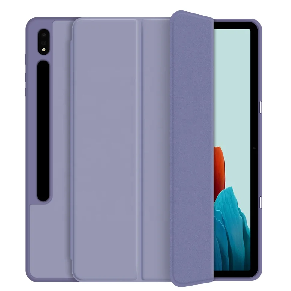 
 Умный чехол с тремя складками для Samsung Galaxy Tab s7 Plus, Магнитный чехол  