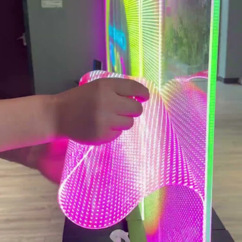 P5 P6 P8 P10 Pantalla Flexible Transparente Led HD Transparent Self Adhesive Led Film Screen For Creative Advertising Display