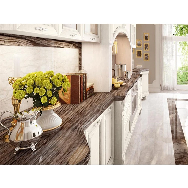 
royal waterproof pvc sheet led light kitchen stove cabinet with island 