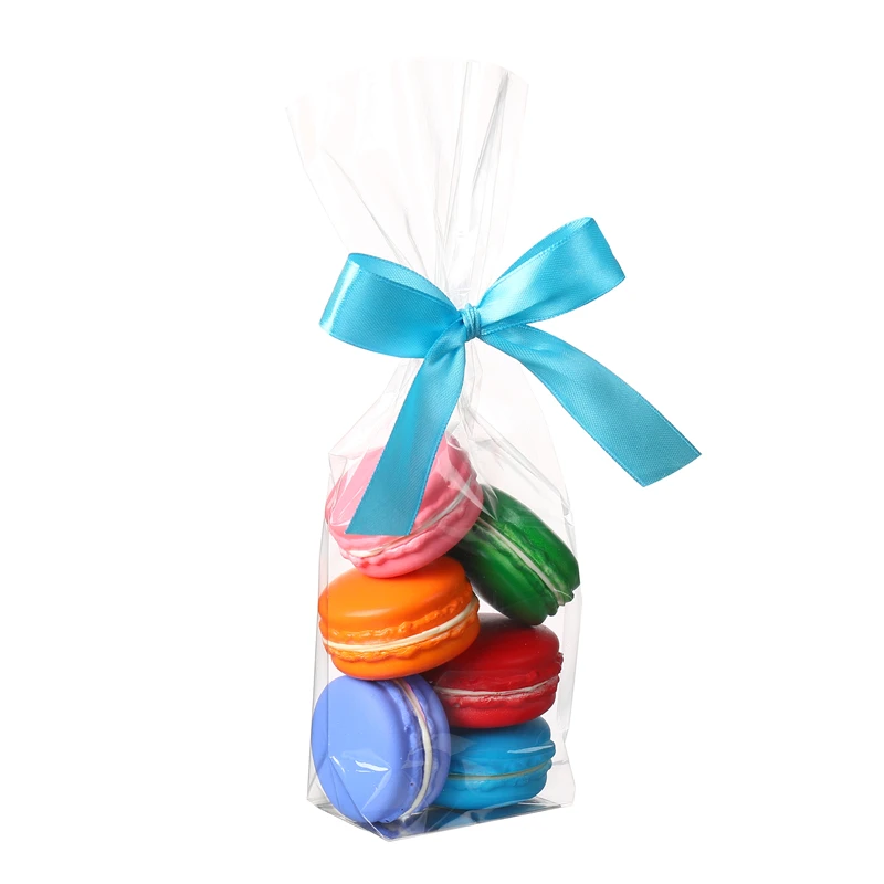 Clear BOPP CPP PLA REAL CELLOPHANE Cross Bottom Bag with Silver White Paper Cardboard Base