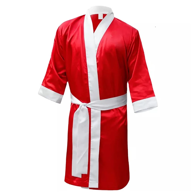 Custom Design Boxing Robe With Hood For Boxing Match Cheap Price Boxing Robe Gown With Custom Designs