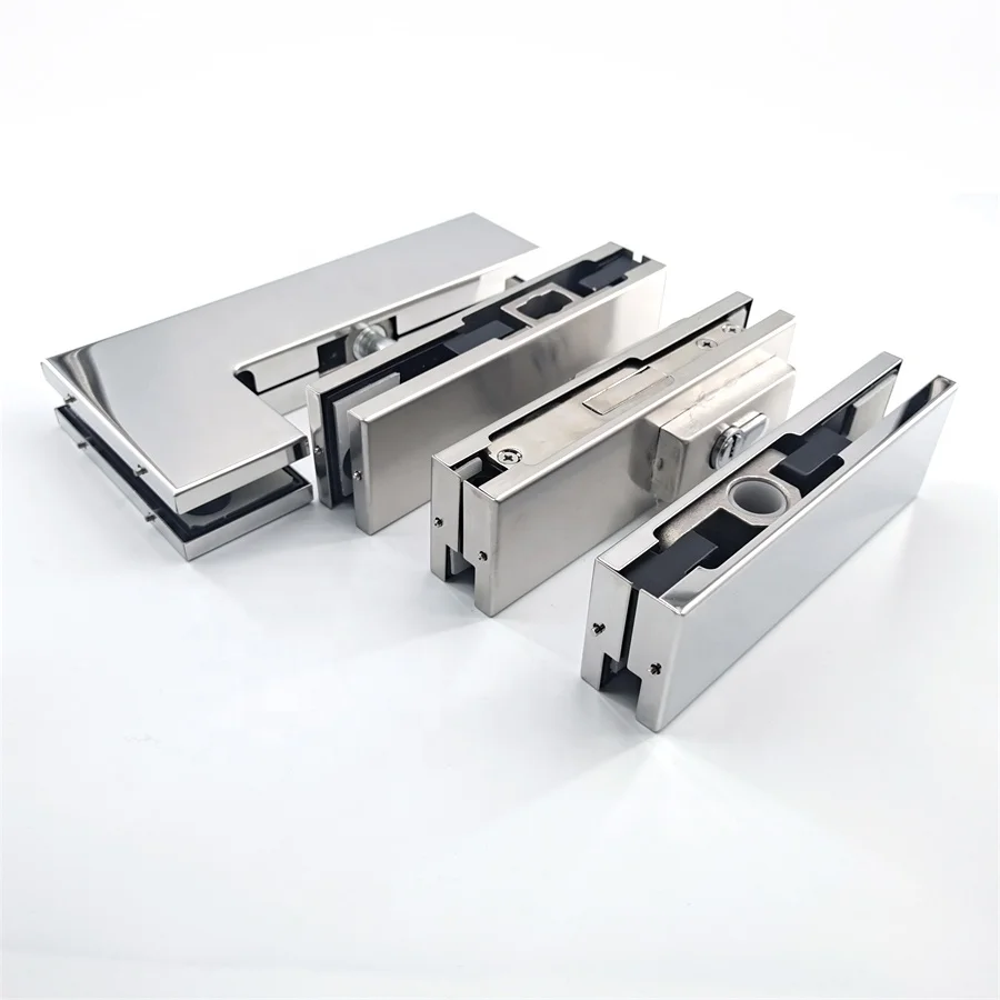 Hot Sale Glass Hardware Accessories Stainless Steel Frameless Glass Door Clamp Patch Fitting  OEM patch fitting