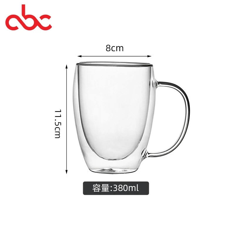Wholesale Drink Ware Custom Logo Eco Friendly Espresso Borosilicate Glass Mug Latte Cup