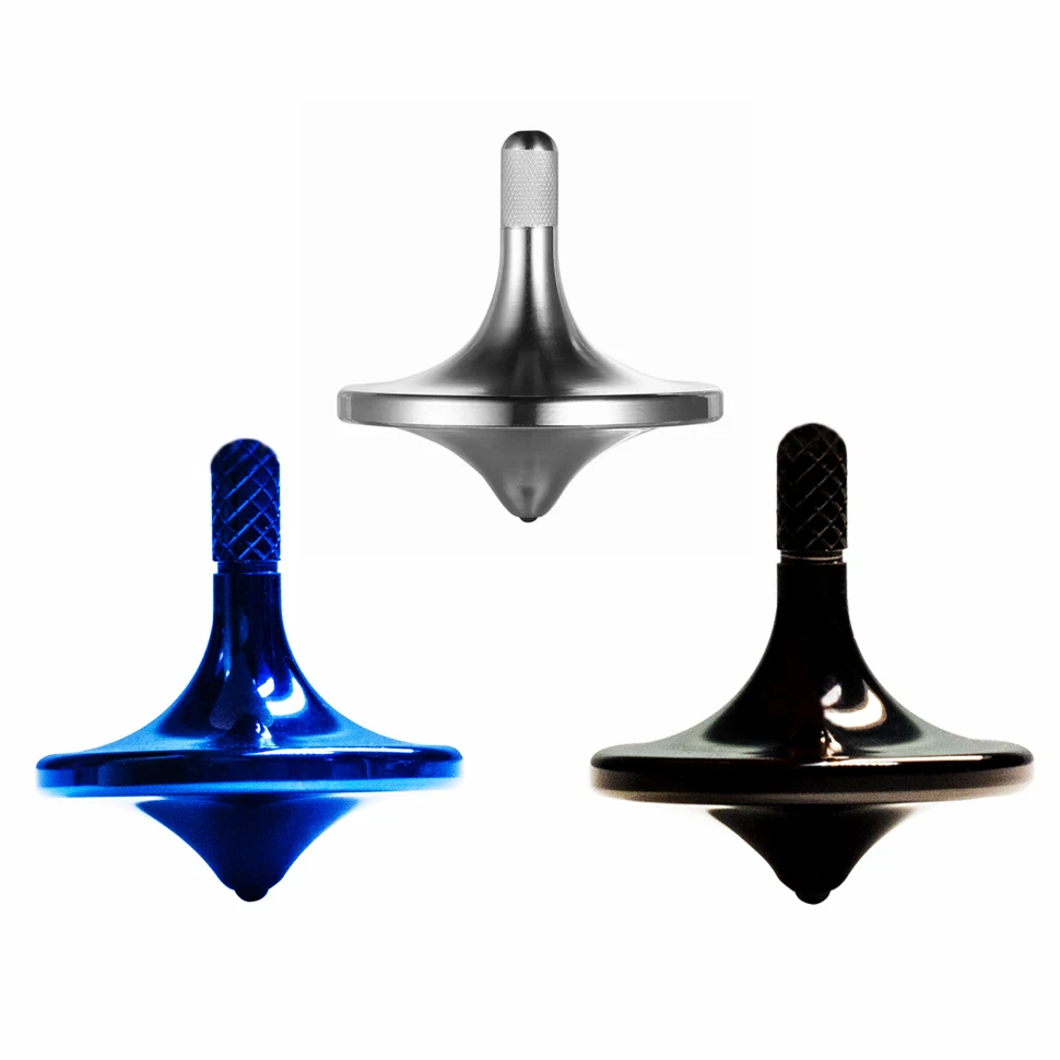 Wholesale Inception Metal Spinning Top With Custom Laser Logo Focus Anxiety Stress Relief Boredom Killing Time Toys Silver