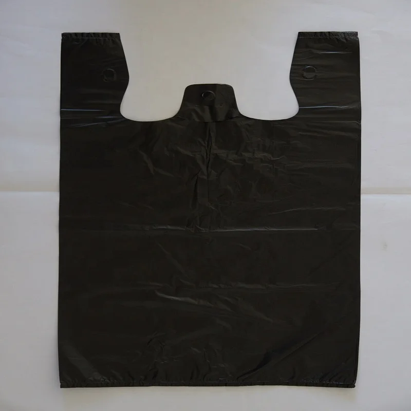 different color clear customized size plastic garbage bag t shirt bag