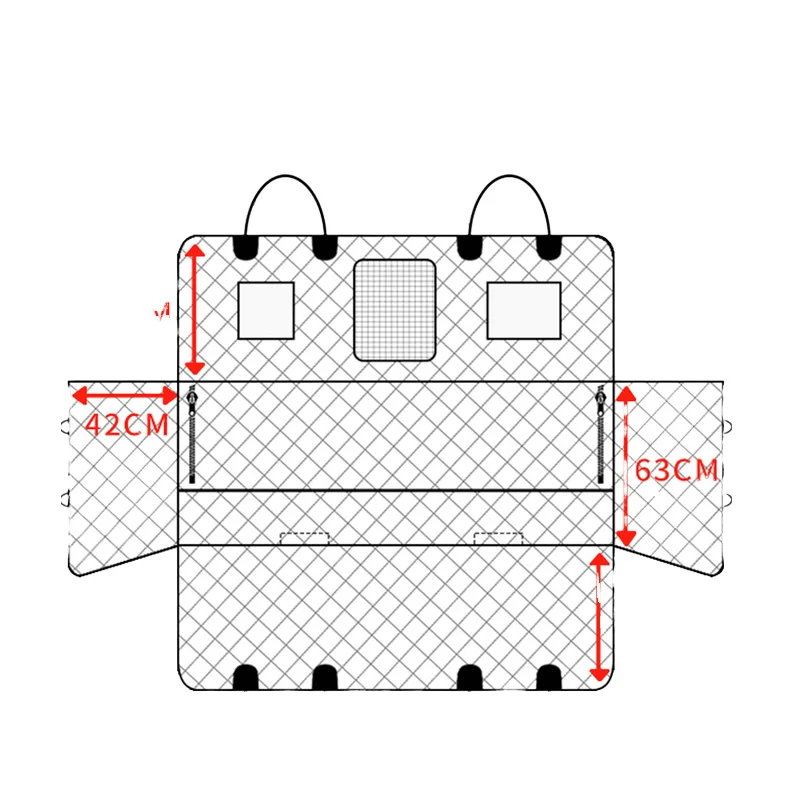 Extended Dog Car Seat Cover for Back Seat Extra Larger with Safety Belt Hard Bottom Car Back Seat Extender Dogs fit for all Cars