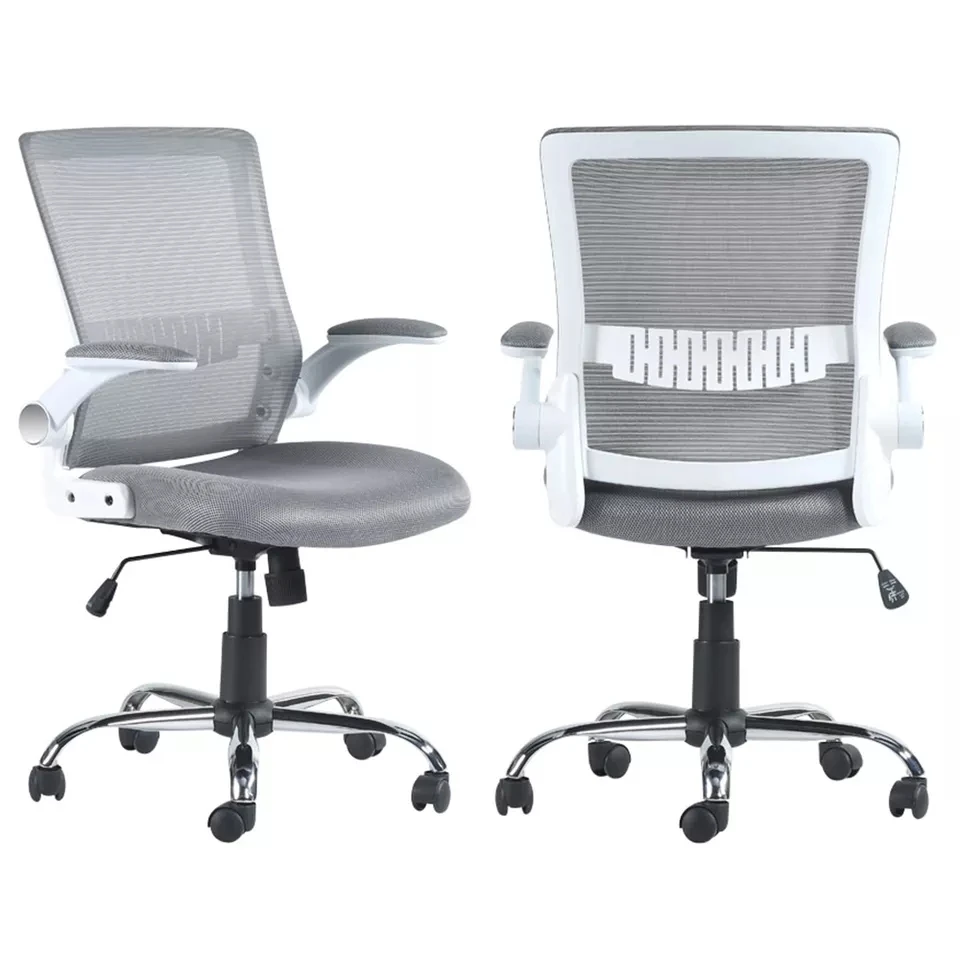 Удобный офисный стул HENGLIN с откидными подлокотниками, компьютерный стул из дышащей сетки, эргономичный стол, вращающийся стул