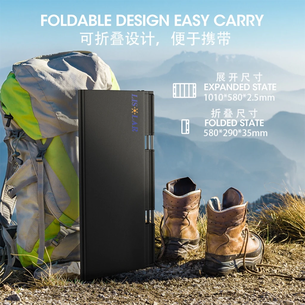 100W  Foldable Solar Panels Charger with imbricated Technology for Portable Power Station Solar Generator and Off-grid Devices