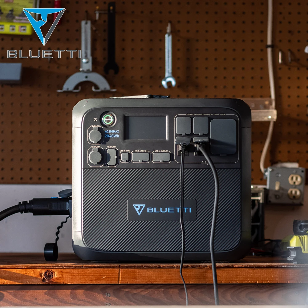 Bluetti AC200MAX 2000 ватт 220 В резервная электростанция Lifepo4 аккумуляторная батарея портативный солнечный генератор для холодильника