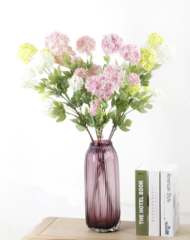 FC-3003 Spot supply four small hydrangea simulation flower wholesale snowball home decoration