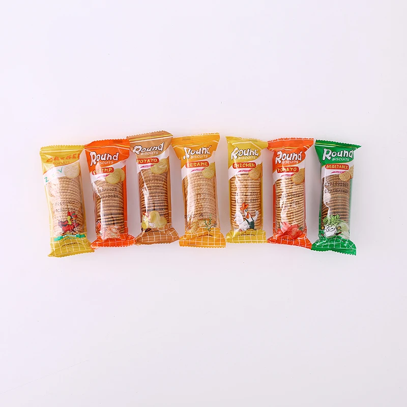 26g Bag Packing Halal Snack Vegetable Salty  Cracker Biscuit