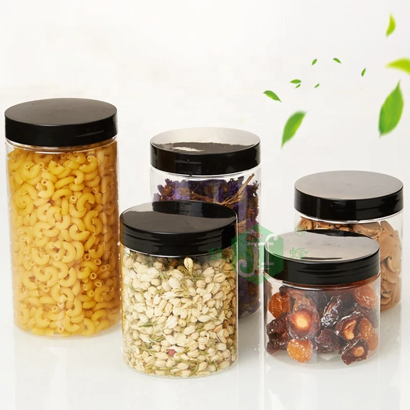 Cheap hot sale cosmetic plastic jar plastic storage jar, clear plastic jars with lids