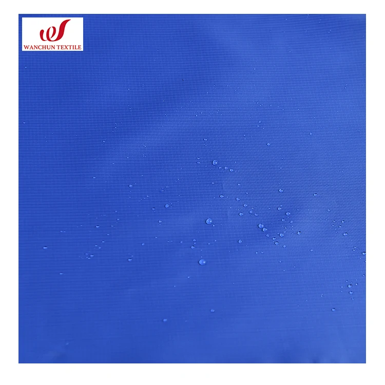 210T Water-repellent PA Coated 0.2 Grid Ripstop 100% Polyester Taffeta Fabric for Garment