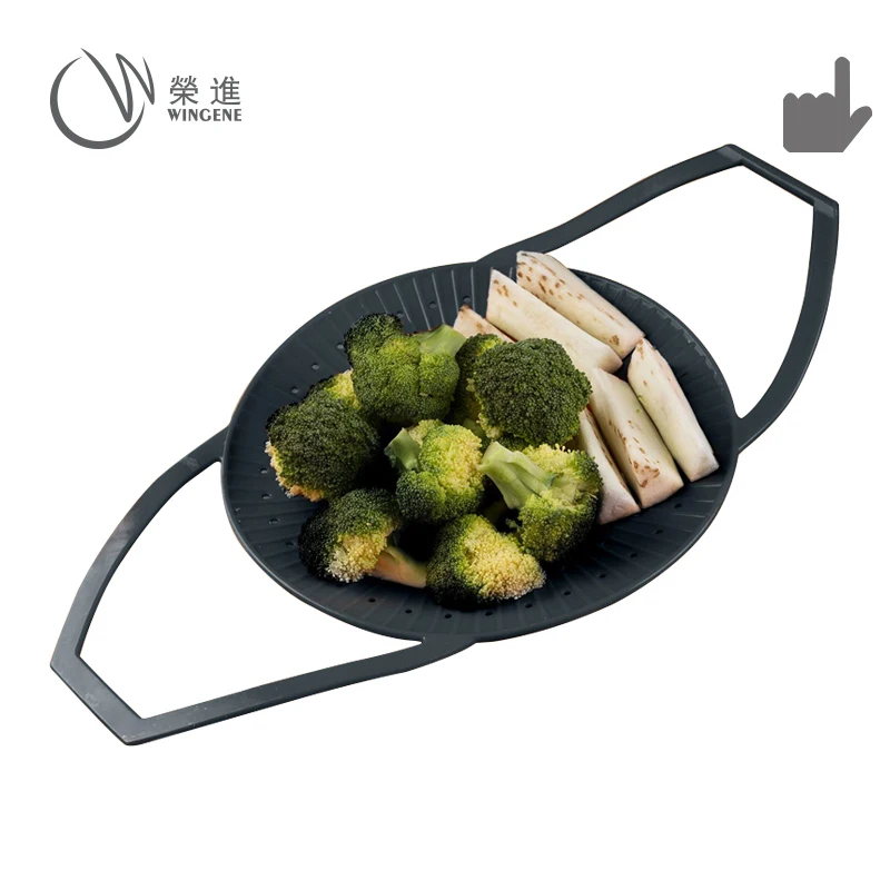 Silicone Steamer Basket/Factory Food Grade Silicone Kitchen Steamer Vegetable Steamer