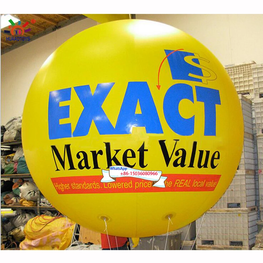 2m/2.5m/3m/4m Inflatable Advertising Helium Sky Balloon Blimp With Print