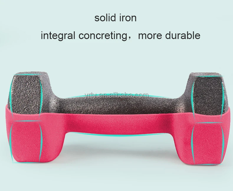 Фабричное высококачественное оборудование для силовых тренировок в тренажерном зале чугунная гантель без весов Неопреновая Шестигранная