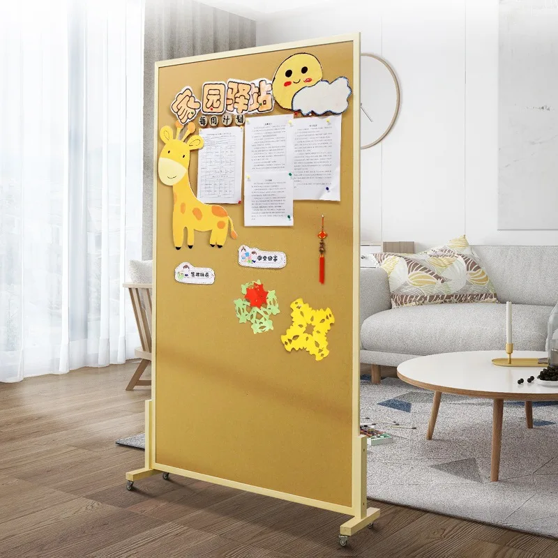 Brandland Factory Direct Sales Of Double-sided Cork Screen Removable Announcement Background Board Message Display Cork Board