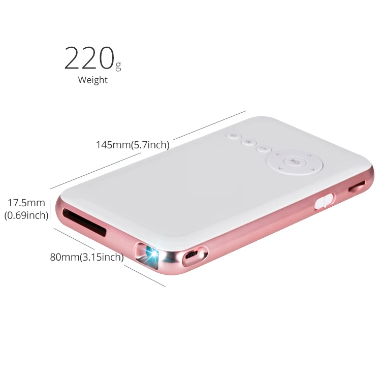 Hotack wholesale 4K 3D Android smart wifi pico mini pocket led projector interaction projectors for smartphone tablet PC