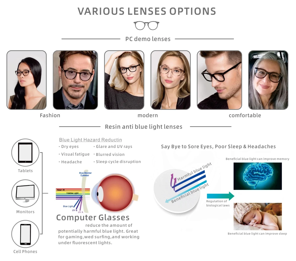 Classic old men glasses eyeglass Eco-friendly acetate glasses optical frame Blue blocking glasses