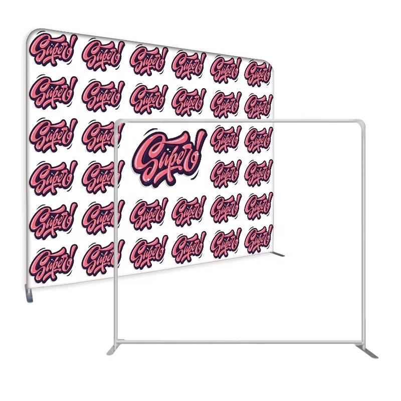 arch exhibition 10ft x 8ft hopup popup straight tension fabric display for trade fabric display system For exhibition