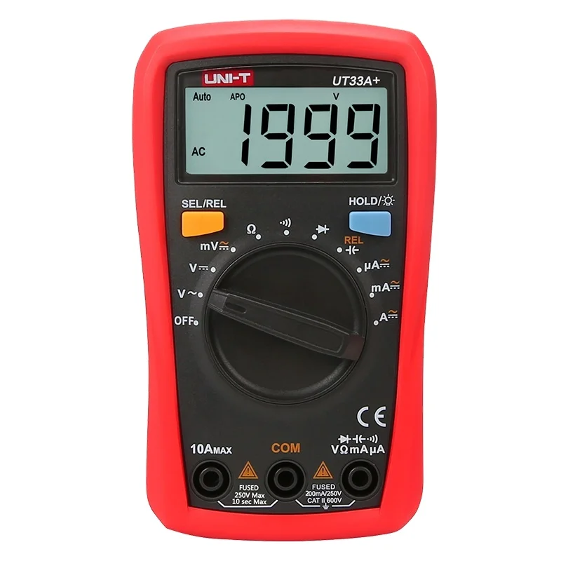 UNI-T UT33A+  Palm Size digital Multimeter With Capacitance/NCV/Diode test/Continuity buzzer
