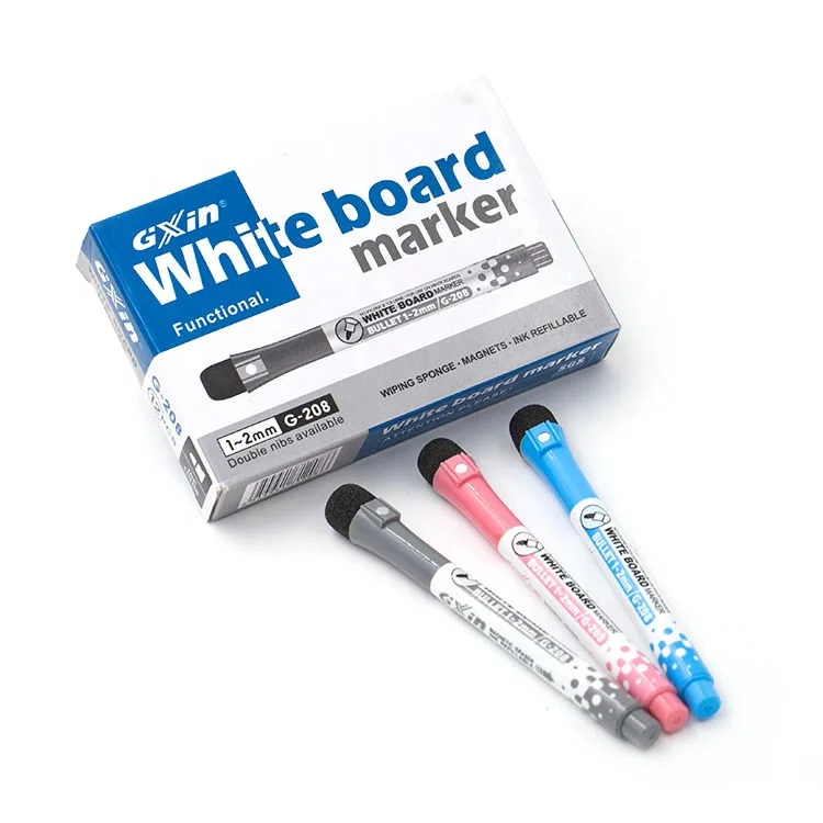 Оптовая продажа Мути-цвет сухой стереть магнитная доска маркер ручка с ластиком