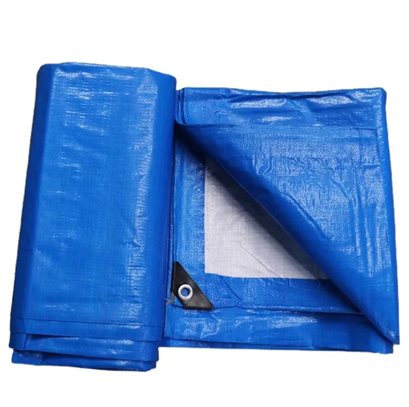 Blue/White Truck Cover Rain Cover Cargo Cover Customized Waterproof Pe Tarpaulin Outdoor Used