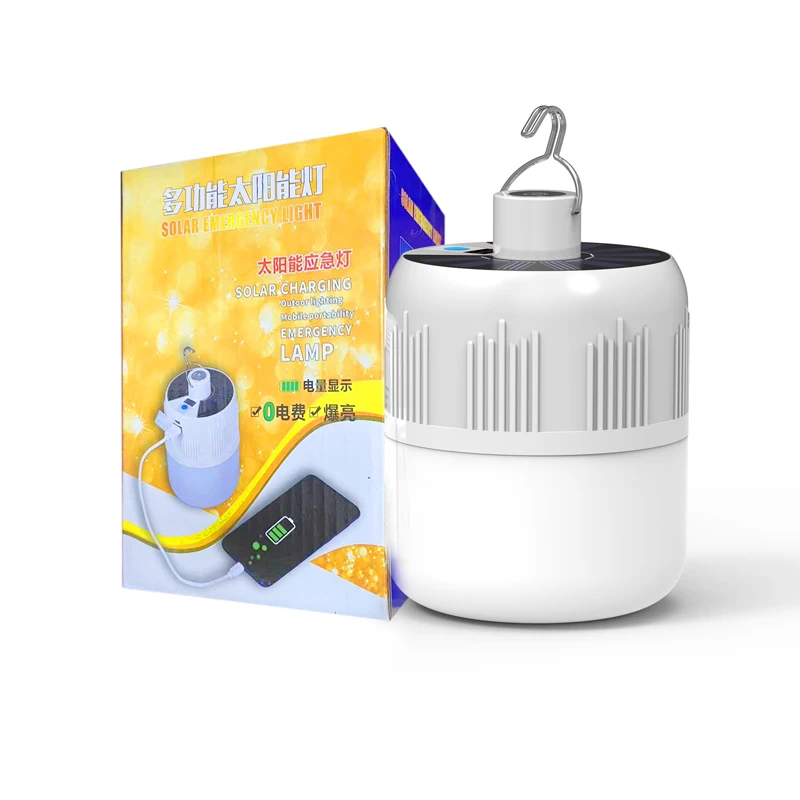 V66 solar charging lamp LED energy saving bulb Mobile Campground Lighting for night market V65 Football ball bubble