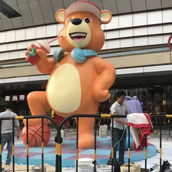 Glass fiber reinforced plastic large cartoon Animal model bear action figure Statue of custom Welcome decoration for sale  Resin