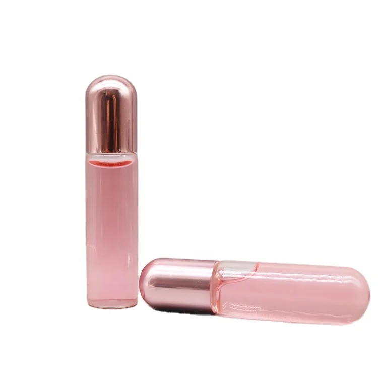 5 мл симпатичная бутылочка для духов стеклянная эфирного масла герметичная металлическая круглая шариковая крышка бутылочки розовое золото