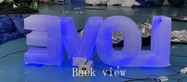 Custom advertising alphabet giant 10ft inflatable letters with led light decoration