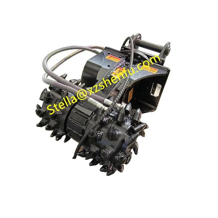Roadheader Attachment Hydraulic Trenching Drum Cutters for 20 Ton Excavators Cutter for Tunnel Boring Machine