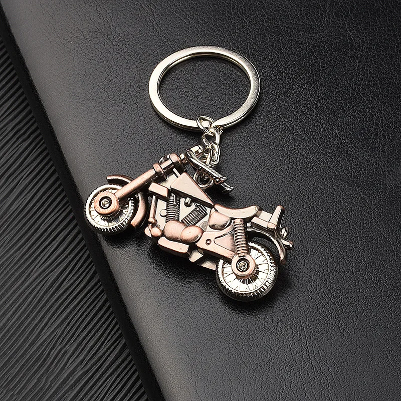Fashion Key Ring Metal Key Chain Keychain Jewelry Antique Silver Color Plated Motorcycle Key Chain