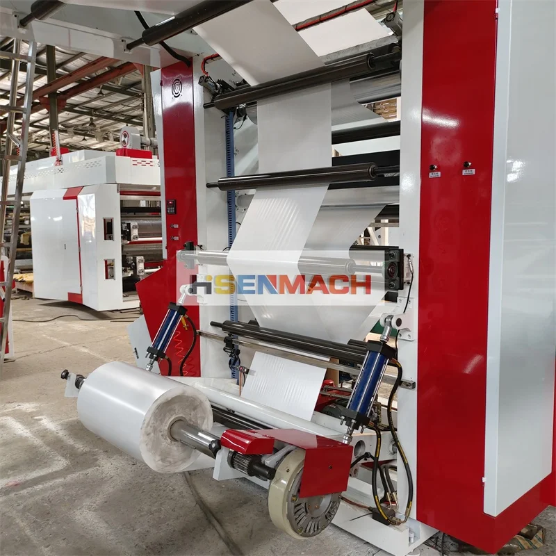 High speed CI central impression press plastic non woven water based ink paper roll to roll flexo printing machine 6 color