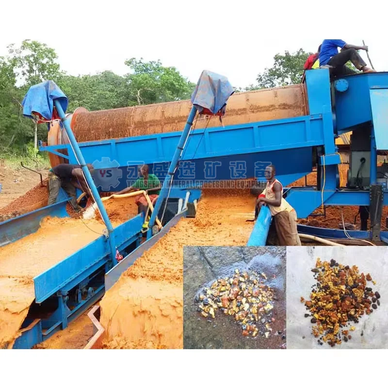 High Efficiency Gold And Diamond Washing Plant Mobile Portable Trommel Gold Sand Washing Machines for sale