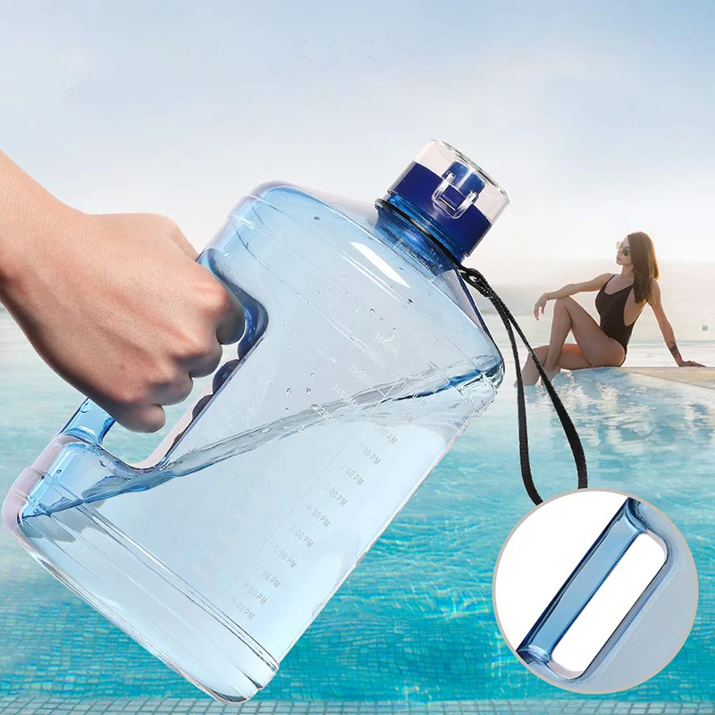 2019 Amazon Hot Sale BPA free Portable Time Marking  Water Bottles