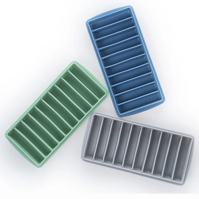 Best Selling Ice Tube Making Tray Perfect Ice Cube Mold Fancy Lemon Silicone ice cube tray with Lids