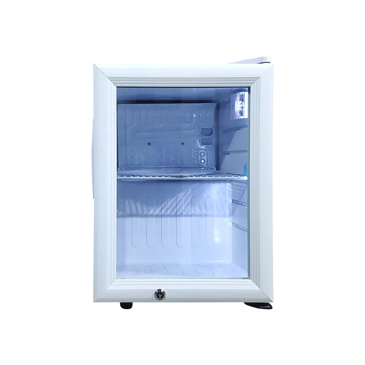 Meisda SC21 counter top commercial display fridge 21L portable mini bar cooler with brand sticker glass door