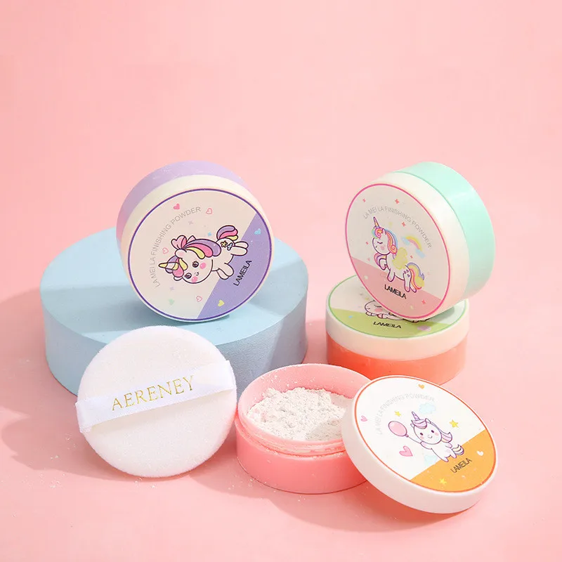 Private label 4 Color Long Lasting Makeup 5089 Lameila Face Loose Powder Foundation Setting Powder