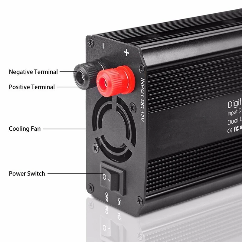 4000W 300W Car Inverter 12V DC To 110V/220V AC Power Converter Inversor 12 v 220 v 110 v Pure Sine Wave New Car Inverter charger