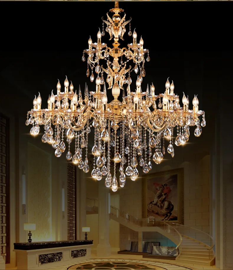 MEEROSEE Luminaire Lustres Lighting Vintage Crystal Chandelier Light Hanging Lamp for Restaurant Kitchen Dining room MD87226