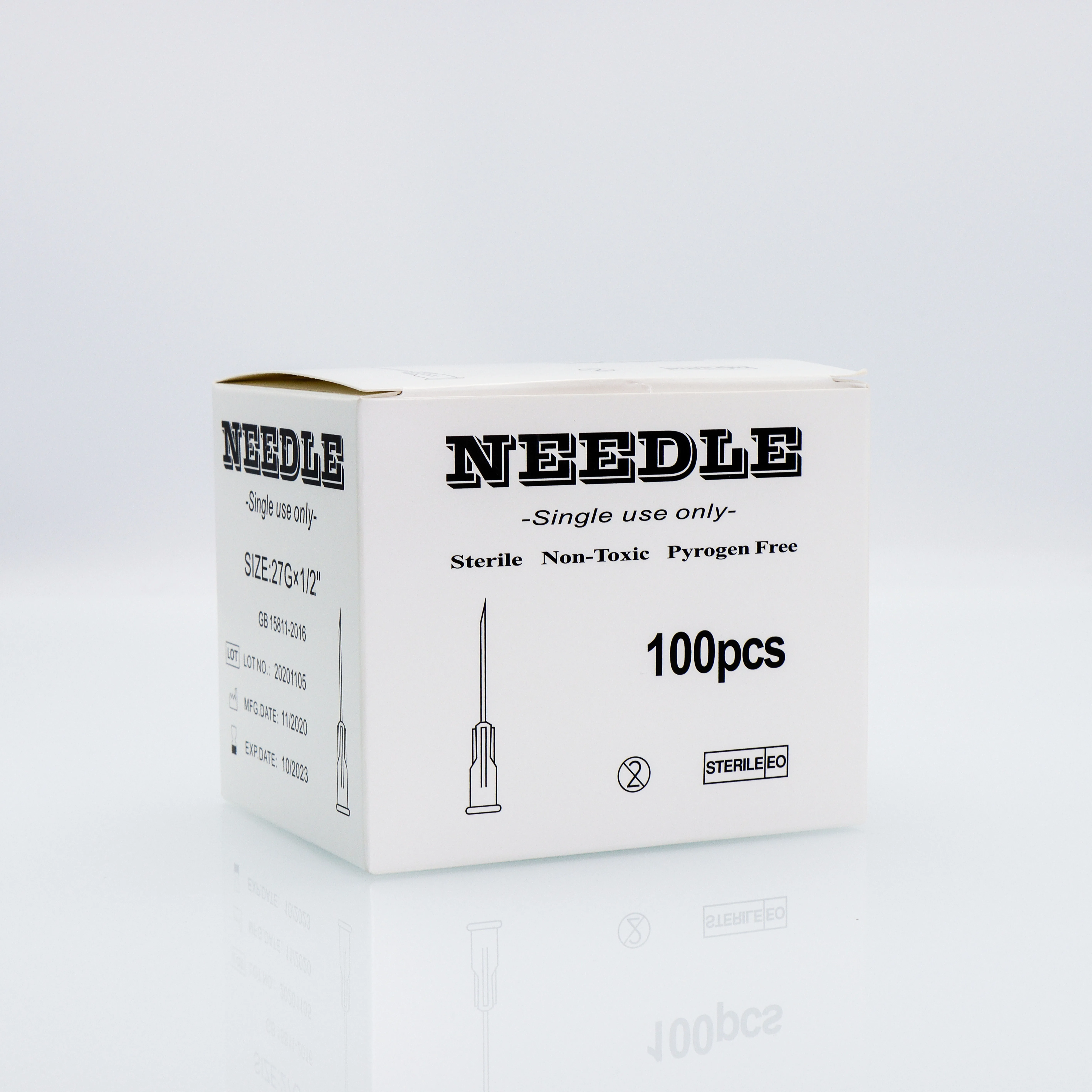 Медицинский одноразовый шприц Стерильная Подкожная игла пластиковый шприц игла 27 г * 13 мм CE ISO