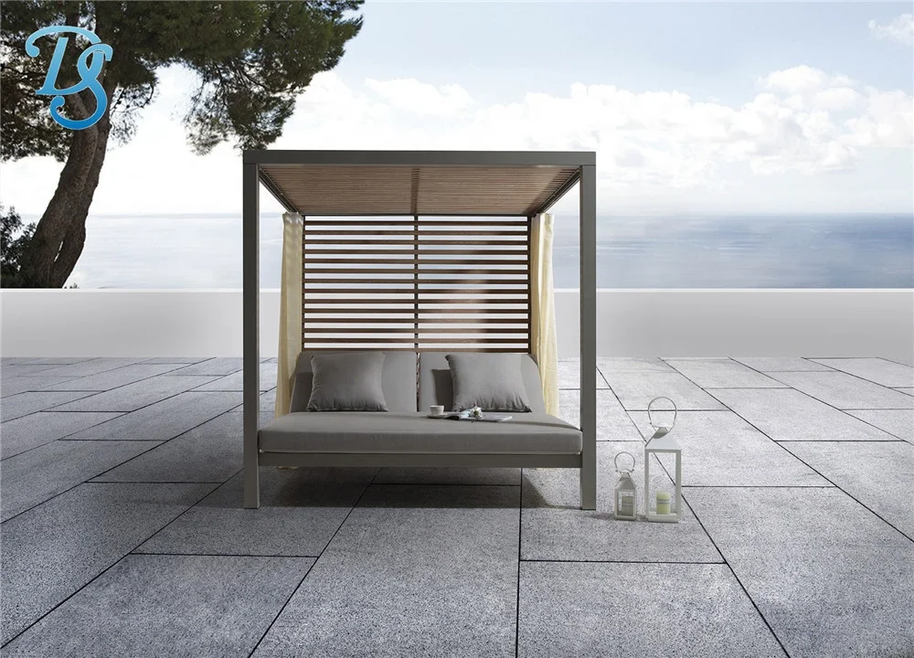Luxury KD Outdoor Aluminium Swimming Pool Sunbed Garden Square Day bed