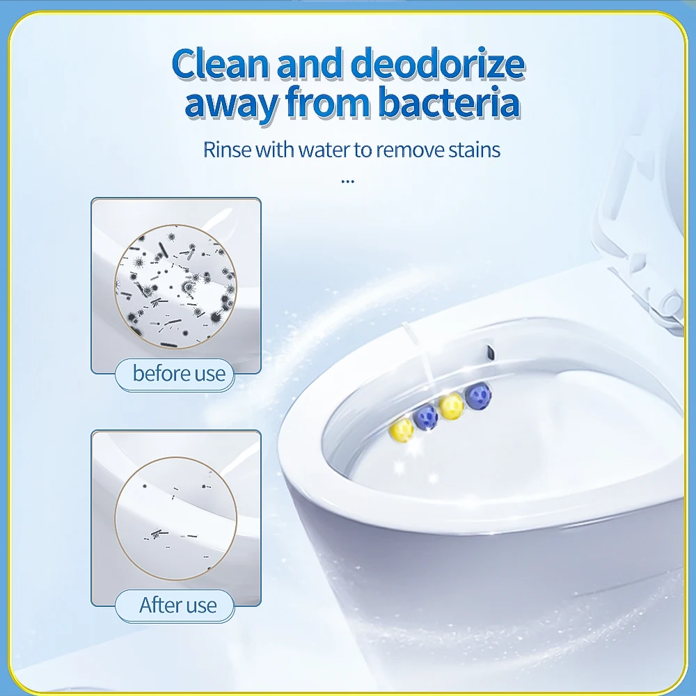 Eco-friendly Aromatic powerful remove bad odor for Bathroom hanging Toilet Cleaning Balls for Deodorizing