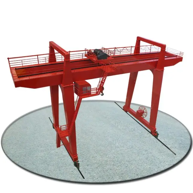 Factory 5Ton 10Ton 15ton 20 tons 25 ton Double Girder Gantry Crane Price with wheel or tire